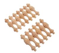 HOMOCONO Solid Hardwood Roman Pillars 12Pcs Wooden Finials Miniature Decorative Columns for DIY Home Decoration Staircase and Garden