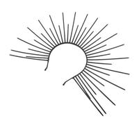 HOMOCONO Spiked Sunburst Crown Headband Halloween Season Cosplay Party | Black Plastic, Snug Fit and Versatile Style, Festival Hair Accessories for Costume Events and Gatherings