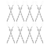 HOMOCONO Spiral Reflective Rods with Visual Disruption 16pcs for Birds , Silver Plastic Scare Sticks to Reduce Collisions , for Fruit Trees and Outdoor Use
