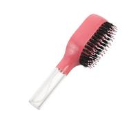 HOMOCONO Spray Hair Brush with 55ml Refillable Water Mist for Even Coverage and One-handed Styling Plastic and Nylon Detangling Comb Suitable for Wet Dry Hair or Work