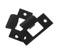 HOMOCONO Stainless Steel Door Strike Plates 2-Pack T-Shaped Latch Lock Reinforcement Plates for Interior Doors Black Deadbolt Cover Easy Installation