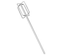 HOMOCONO Stainless Steel Meat Whisk Stirrer Drill Attachment Long Mixing Paddle for Cooking Paste Dough Batter Hot Pot Thickening Ergonomic Grip Kitchen Tool for Home Bakery Cake Shop Use