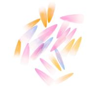 HOMOCONO Super Long Rainbow Gradient False Nails Abs Material 24pcs Chip-resistant Press on Nails Nice Holding the Color for Prom DIY Home