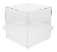HOMOCONO Suspended Acrylic Fish Tank for Betta with Negative Pressure Vacuum and Internal Filtration Slot, No-drill Installation, Compact 19x19x16cm Aquarium for Modern Homes and Apartments