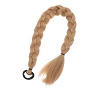 HOMOCONO Synthetic Hair Braid Extension in Khaki 24 Inch Long Braided Ponytail with High Temperature Silk Material, Quick Style Transformation and Boosts Confidence, Hair Styling