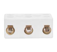 HOMOCONO Terminal Block Connector High Temperature Resistance Ceramic for Electrical Wire 3 Position Dual Row Design and Excellent Electrical Insulation for Appliances and Harsh Locations