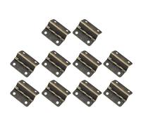 HOMOCONO Three-Fold Metal Dressing Mirror Hinges 10Pcs Brass Right-Angle Stop for Wooden Box Indoor Storage