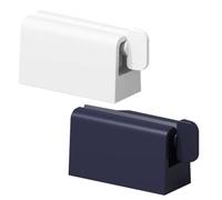 HOMOCONO Toothpaste Silicone Free and Squeezer Wall-Mounted Holder Punch of Dispenser in Blue, Made Sturdy Abs Suitable for Gels and Medicine Tubes, for Bathroom Storage Organisation