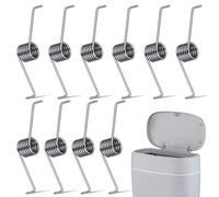 HOMOCONO Trash Can Hydraulic Handle Torsional Spring Replacement 10Pcs Metal Horizontal Springs for Garbage Bin Lid with Foot Pedal and Hand Press for Household and Camping Use