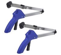 HOMOCONO Trash Reacher Grabber Multi-Purpose Foldable Aluminium Alloy 2Pcs with Sturdy Clamp Heavy Duty Litter Picker Tools for Outdoor and Public Space Use