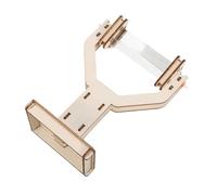 HOMOCONO Triangular Prism Optical Glass Tool with Wooden Rack Holder for Physics Lab Equipment, Stable Experimentation Platform Fostering Hands-on Learning, for Science Classrooms