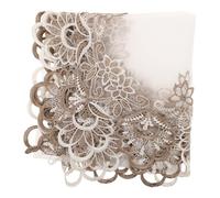 HOMOCONO Tv Dust Cover 31.5x31.5in for Wall Mounted European Style Lace Flat and Curved Screen Tvs and Silver Colour Curved Fit Design Comprehensive Dust Protection, for Indoor Living Room