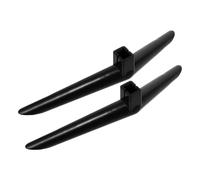 HOMOCONO Universal Tv Pedestal Holder Tv Table Support with Screws Simple Elegant Design Balanced Placement Reliable Stability for Desk and Table Black Pp Material