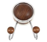 HOMOCONO Upgraded No-Drill Suction Cup Hooks with Dual Hook Design and Wood Grain Finish for Tile Wall Maximizes Vertical Storage Space