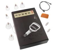 HOMOCONO Vacuum Cupping Kit Suction Massager for Massage Therapy Home Use Portable Body Therapy Chinese Vacuum Cups for Cellulite Reduction