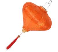 HOMOCONO Vietnamese Lanterns Flocked Cloth Wedding Lantern Decor with Classical Shape in Chic Orange, Practical for Creating Romantic Atmosphere at Party and Festival Outdoor and Indoor
