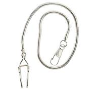 HOMOCONO Vintage Alloy Chain for Pocket Watch with Twisted Thick Metal Links, Lightweight Multi-Purpose Accessory for Casual Dressing and Collecting, Silver Color