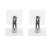 HOMOCONO Wardrobe Anchors Iron and Acrylic Material No Drilling Needed 2 Sets Punch-Free Anti-tilt Silver Colour, and Pet Safety for Furniture in Home Environment