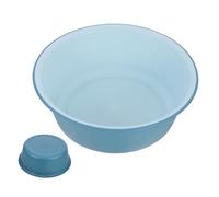 HOMOCONO Wash Basin Plastic Round Lightweight 1pcs Blue White for Home Hotel Public Facilities Foot Soaking and Kitchen Use