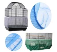 HOMOCONO White Bird Cage Skirt Mesh Bird Cage Cover with Air Circulation and Secure Fit Features Large Size Suitable for Protecting