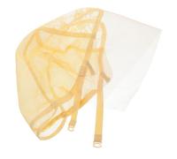 HOMOCONO Wig Cap Invisible Stocking Cap T-shape Beige with Adjustable Straps Lace Breathable Elastic Mesh Material Seamlessly Blends with Hairline for Wigs Suitable for Casual Outings