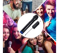 HOMOCONO Wireless Handheld Microphone Portable Compact Mic System for Singing Karaoke Wedding Outdoor Recording Family Gatherings with Clear Sound and Noise Reduction