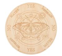 HOMOCONO Wooden Dowsing Board Divination Board Beige Wood, Aiding Decision Making, for Witchcraft Beginners, Theme Party Desktop Divination Prop