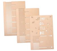 HOMOCONO Wooden Height Measurement Chart for Wall Stickers Growth Ruler Playroom Decor Adhesive Height Chart for Boys Removable Wall Art