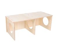 HOMOCONO Wooden Multi Chamber Small Animal Hideout for Hedgehogs and Pets, Versatile Placement and Private Hideout, Detachable Design for Balconies and Bedrooms