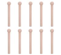 HOMOCONO Wooden Pegboard Hooks 10Pcs Natural Wood Pegs for Bathroom Studio Garage Workshop Hanging Tools Accessories