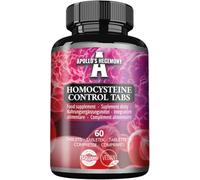 Homocysteine Control - B Vitamins Complex - 60 Vegan Tablets | 240 Servings - Homocysteine Metabolism & red Blood Cells - by by Apollo's Hegemony