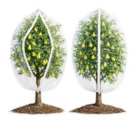 Homoda Fruit Tree Netting Cover with Zipper & Drawstring, 2 Packs 10ft x 10ft Insect Bird Barrier Netting for Garden Protection, Ultra Fine Mesh Garden Netting Pest Barrier, Extra Large
