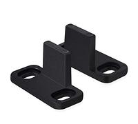 Homode Barn Door Floor Guide, Matte Black Metal Floor Mounted Bottom Guide Hardware Adjustable for Sliding Doors (2 Pack)