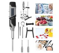 Homogenizer Lab Disperser Emulsifier with Speed Adjustable, 2 Working Heads & Stand, Laboratory Tissue Mixer for Animal Tissue, Food, Medicine, Cosmetic