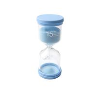 Homoji Solar Luminous Hourglass Timer Sand Clock Crafts Glass Decoration, 10 Minutes /15 Minutes /30 Minutes for Living Room Office Home Decoration (Blue-30 mins)