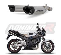 HOMOLOGATED Exhaust Tips HP8 Titanium For SUZUKI GSR 600 Silver