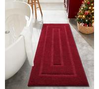 HOMORE Bathroom Runner Rug 24x60 Inch,Soft Bathroom Rug Runner, Wine Red