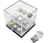 HOMOSTARRY 0.39 Inch Element Cube Set 9pcs with 3-Tier Acrylic Display Stand 10mm Periodic Element Cube Collection Gift for Students Teacher Science Chemistry Lover Desk Decor Case Size 68x68x68mm