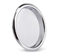 HOMOTEK 1 Pack Closet Door Finger Pulls, 2-1/8” Round Sliding Door Handles, Bypass Door Pulls Recessed Door Pulls, Cabinet Pulls, Pocket Door Pulls, Easy Snap No Drill, Chrome