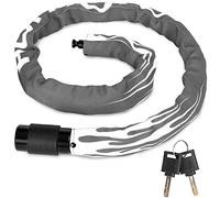 Homoto Bike Lock with Key, 100cm Length Bicycle, Locks High Security, 360° Rotatable Head Waterproof Keyhole Cover, Chain for E Bike/Motorcycle/Door/Gate/Fence, Grey, LX3266288