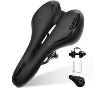 Homoto Men's Comfortable Gel MTB & Road Bike Saddle, Black, Unisex-Adults