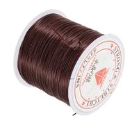 Homoyoyo 0.6mm Silicone Hair Extension Elastic Wire for Seamless Hair Extensions Reusable Stretchable Beading Thread Brown Roll for Diy Hairstyling