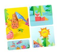Homoyoyo 1 Box Colorful Origami Paper Folding Kit for Basic Edition Cartoon Animal Handmade Craft Safe Papers for Creative Art Projects and Activities