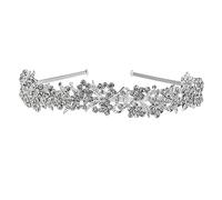 Homoyoyo 1 PC Delicate Silver Leaves Flowers Headband Creative Hair Crown for Weddings Parties Brides Elegant Tiara Accessory for Women for Engagements Special Occasions