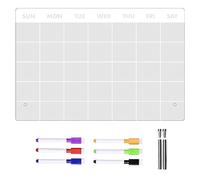 Homoyoyo 1 Set Acrylic Memo Board Set Transparent DIY Message Note Board for Home School Includes with Advertising Pins Whiteboard Pens Lightweight Easy to Install for Parties Weddings