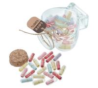 Homoyoyo 1 Set Decorative Glass Bottles for Couples Capsule Message Jars with Blank for Romantic Notes for Anniversary Birthday and Special Occasions