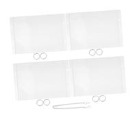 Homoyoyo 1 Set Hanging Price Tag Sleeve Organizer Transparent Retail Poster Holder with Chain Side Insert Photo Display Pouch for Price Tags Merchandise Cards and Business Flags