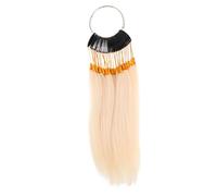 Homoyoyo 1 Set Human Hair Color Testing Sample Rings Kit Straight Natural Hair Strands for Dying and Coloring Training Practical Durable for Professionals and Beginners
