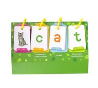 Homoyoyo 1 Set Montessori Preschool Flash Cards for Early Education Reading Spelling Games Travel Friendly Visual Recognition Tools with Cards for Language Development and Learning