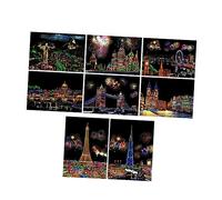 Homoyoyo 1 Set Scratch Paper Building Cards City Night View Designs for Crafts Engaging DIY Art Activities Fun Scratch Off Cards for Creative Play for Parties and Skills Development